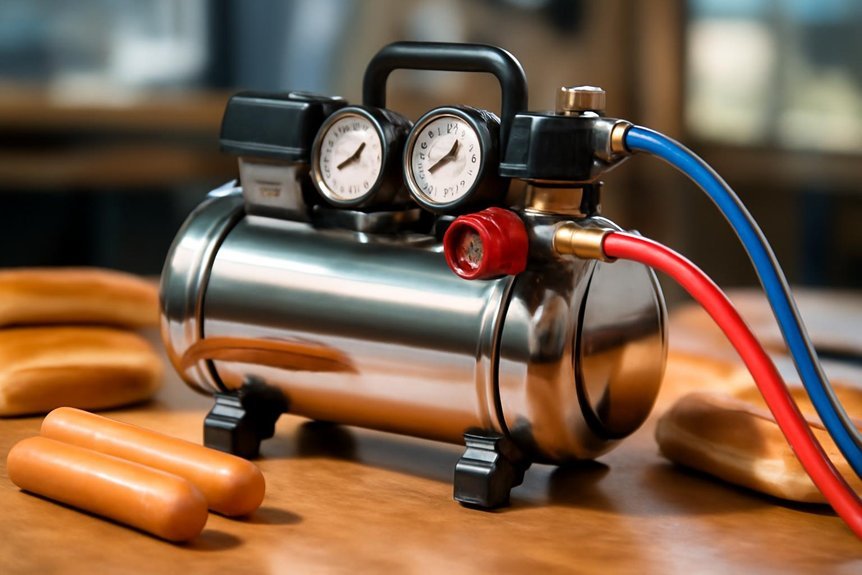 portable elongated air compressor for light duty tasks