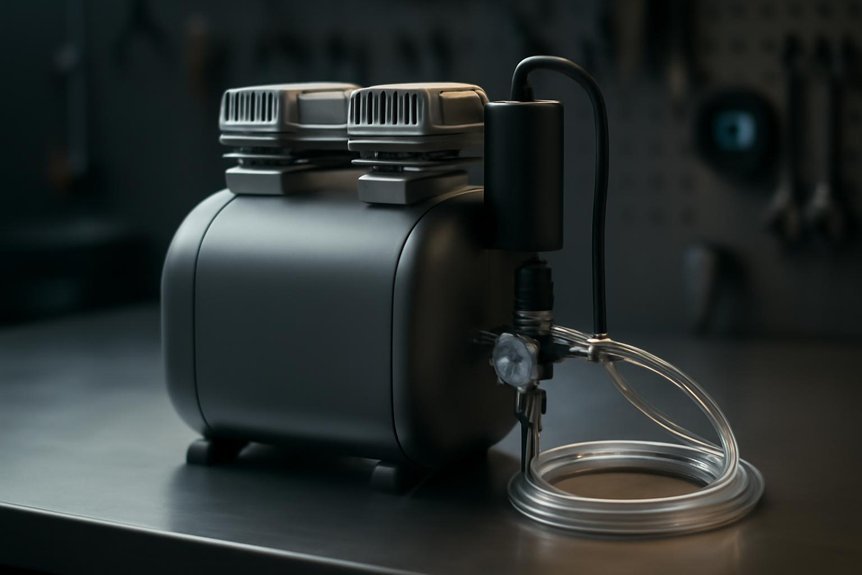 silent low noise vibration damped compressors