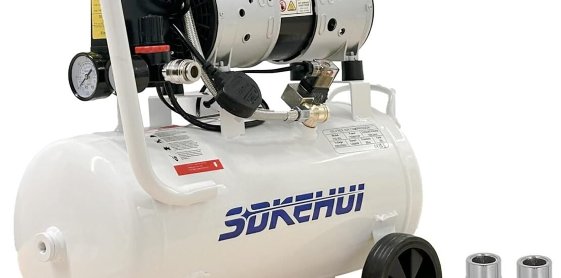 750W 25 Litre Oil Free Air Compressor 58 dB Silent Compressed Air for Workshops with Copper Motor Review (2026) — Worth Buying?