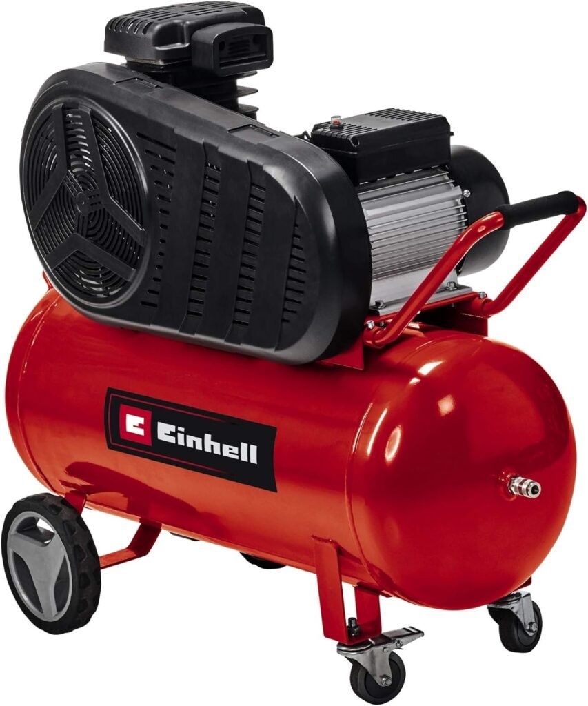 Einhell 90L Oil Lubricated Air Compressor 240V, Bar, 3000W, PSI, Oil Lubricated Long-Life Motor, Pressure Reducer, V-Belt Drive, Air Compressor for Workshops TE-AC/90/10 Einhell 90L Oil Lubricated Air Compressor 240V, Bar, 3000W, PSI, Oil Lubricated Long-Life Motor, Pressure Reducer, V-Belt Drive, Air Compressor for Workshops TE-AC/90/10