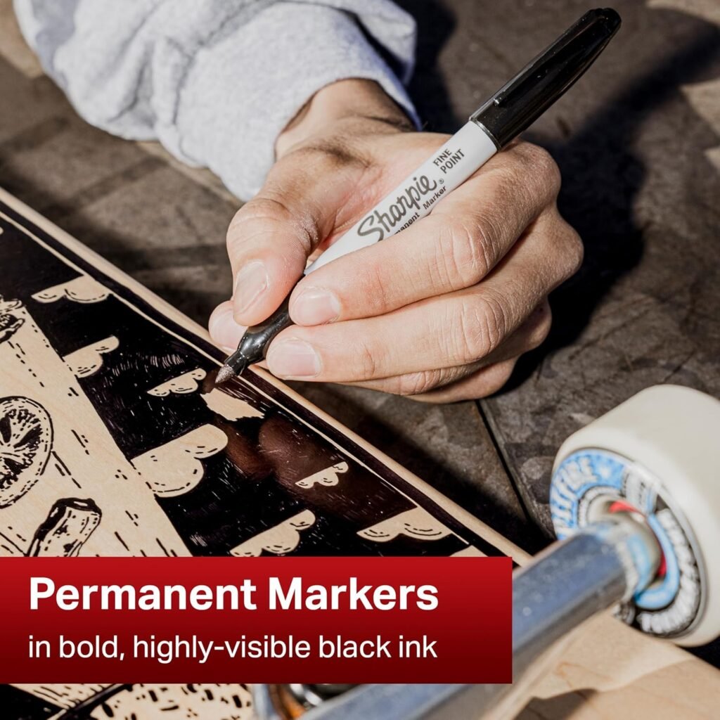 Hyundai HY7524 Litre Air Compressor, 5.2cfm/100psi, Silenced, Oil Free, 750w / 230v Direct Drive  Sharpie Permanent Markers | Fine Point for Bold Details | Black Ink | Marker Pens