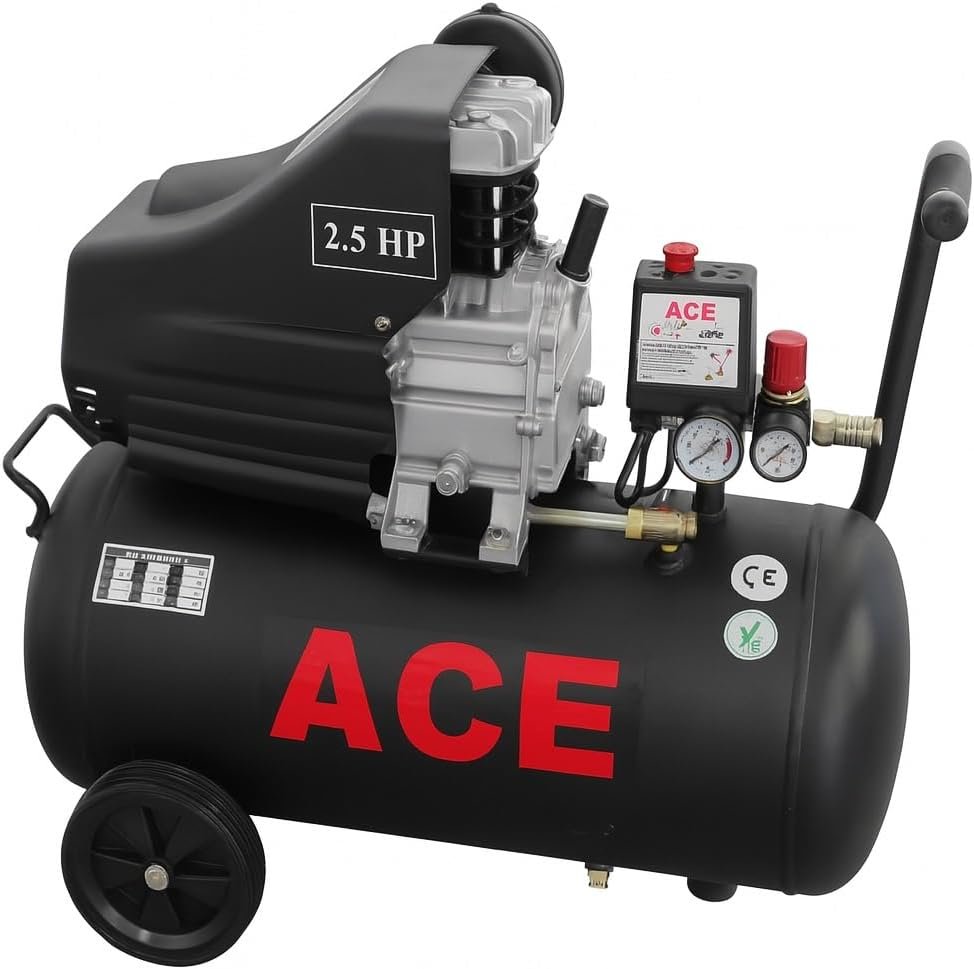 Portable Electric Air Compressor 50L 178LPM BAR / 115PSI (2.5HP 1.8KW Lightweight Garage Workshop)