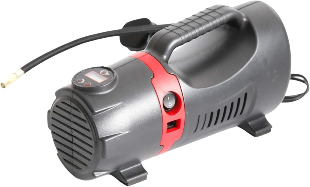Precision Unisex  Precision Electric Air Compressor 12V DC 230V AC, Black, One Size UK