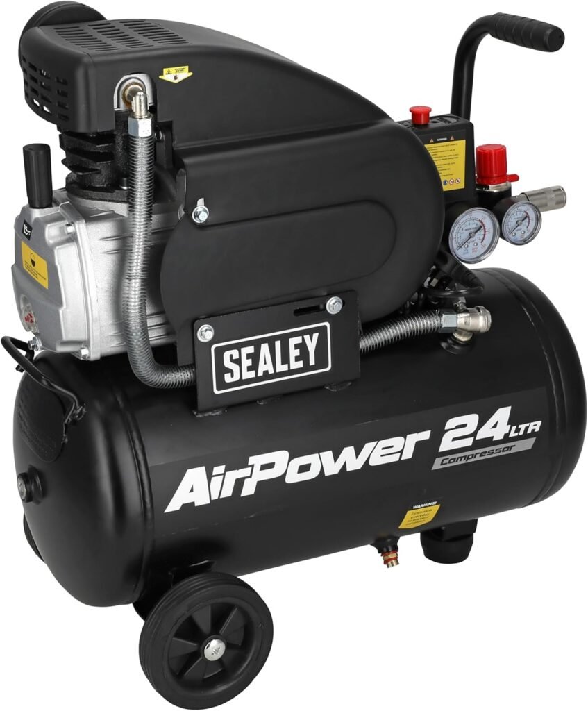 Sealey Direct Drive Air Compressor, 24L, 2hp, 5.8cfm, 116psi, 1.5kW - SAC2420A Sealey Direct Drive Air Compressor, 24L, 2hp, 5.8cfm, 116psi, 1.5kW - SAC2420A