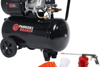 ParkerBrand.com 50L Air Compressor – Direct Drive | 3HP, 13.8 CFM | Complete with 5-Piece Air Tool Kit