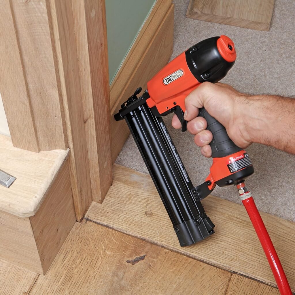 TACWISE DGN50V Air Brad Nail Gun with Nails, Uses Type (18G) Nails, 20-50mm, Orange | Bundle, Includes x 18G / mm Brad Nails, Uses Type (18G) 20-50mm Nails